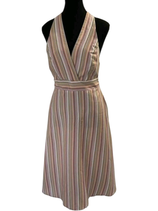 Gypsies & Moondust Dresses & Skirts - Gypsies & Moondust Halter Striped Midi Dress in Pink, Green, Cream